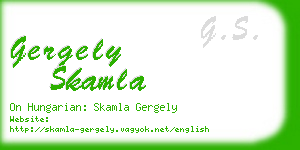 gergely skamla business card